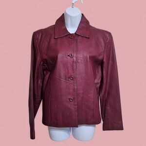 Vintage Rue21 Burgundy Leather Jacket